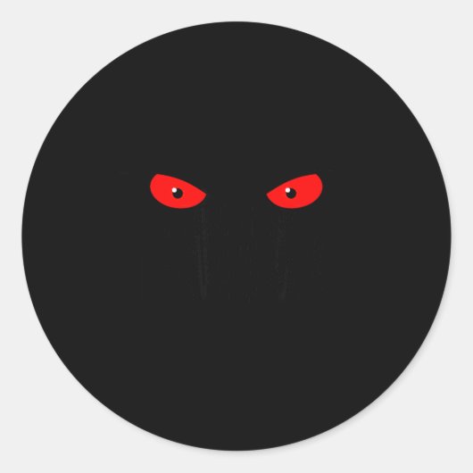 Don't Push My Buttons_ Red Eyes _ Sarcastic Attitu Runder Aufkleber (Vorderseite)