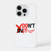 DON'T QUIT – Bold Red Motivation Design iPhone Hülle (Rückseite)