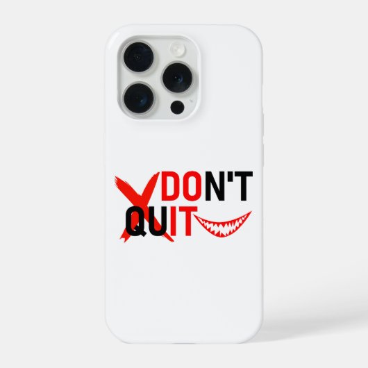 DON'T QUIT – Bold Red Motivation Design iPhone Hülle (Rückseite)