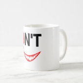 DON'T QUIT – Bold Red Motivation Design Kaffeetasse (VorderseiteRechts)