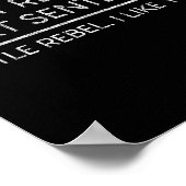 Dont Read The Next Sentence Rebel Quote I Men Wome Poster (Ecke)