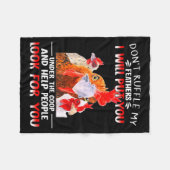 Don't Ruffle My Feathers I Will Put You Under Coop Fleecedecke (Vorderseite (Horizontal))