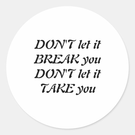 Dont  runder aufkleber (Vorderseite)