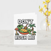 Dont Rush Me Tortoise Karte (Gelbe Blume)