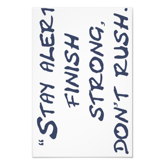 Dont Rush Poster (Vorne)