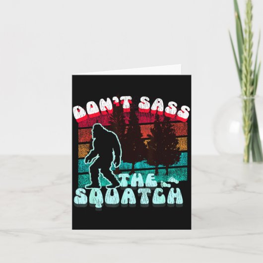 Dont S The Squatch Funny Pun Joke  Karte (Vorderseite)