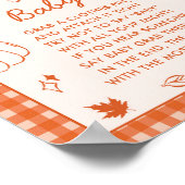 Don't Say Baby! Fun Baby Shower Game Sign Poster (Ecke)