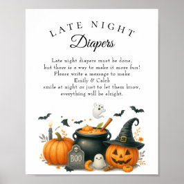 "Don't Say Baby" Halloween Baby Shower Game Poster