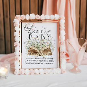 Dont Say Baby New Kapitel Book Theme Wildblume Poster