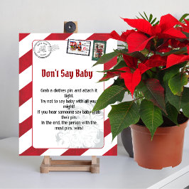 Dont Say Baby santa's Buchstabe Nordpol mit Postst Poster