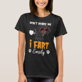 Dont Scare Me I Furz Easily Funny Sarcasm Dachshun T-Shirt (Vorderseite)