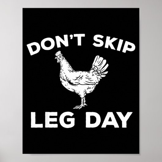 Dont Skip Leg Day Shirt Funny Gym Workout Fitness Poster (Vorne)
