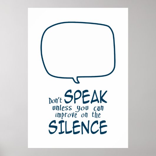 Don't Speak Poster (Vorne)