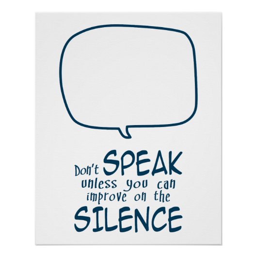 Don't Speak Poster (Vorderseite)