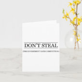 Don't Steal - The Government Hates The Competition Karte (Gelbe Blume)