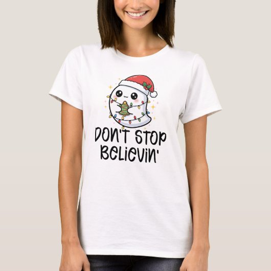 Don't Stop Believin', Christmas Ghost T-Shirt (Vorderseite)