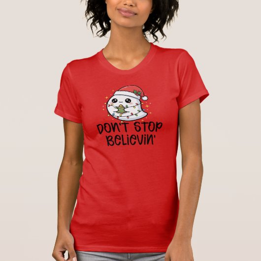 Don't Stop Believin', Christmas Ghost T-Shirt (Vorderseite)
