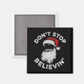 Don't Stop Believin' Cool Shades Santa Magnet (Vorderseite/Rückseite)