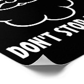 Dont Stop Believin Funny Santa Claus Poster (Ecke)