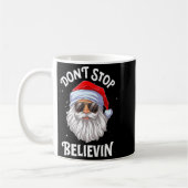 Dont Stop Believin Santa Christmas Boys Kids _1 Kaffeetasse (Links)