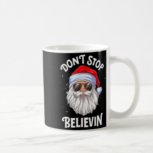 Dont Stop Believin Santa Christmas Boys Kids _1 Kaffeetasse (Rechts)