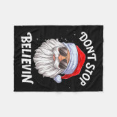 Dont Stop Believin Santa Funny Christmas Boys Kid  Fleecedecke (Vorderseite (Horizontal))