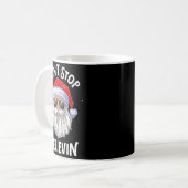 Dont Stop Believin Santa Funny Christmas Boys Kid  Kaffeetasse (Vorderseite Links)