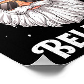 Dont Stop Believin Santa Funny Christmas Boys Kid  Poster (Ecke)