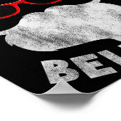 Don't Stop Believing Santa Cool Gles Christmas Poster (Ecke)