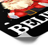 Don't Stop Believing Santa Funny Santa Claus Face  Poster (Ecke)