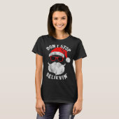 Don't Stop Believing Shades Santa Christmas Tee Lo (Vorne ganz)