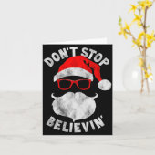 Don't Stop Believing Shades Santa Christmas Tee Lo Karte (Gelbe Blume)