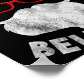 Don't Stop Believing Shades Santa Christmas Tee Lo Poster (Ecke)