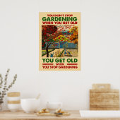 Don't Stop Gardening Poster (Küche)