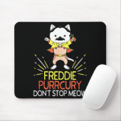Don't Stop Meow Die Purrcury Funny Cat Music Pun G Mousepad (Mit Mouse)