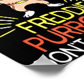 Don't Stop Meow Die Purrcury Funny Cat Music Pun G Poster (Ecke)