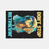 Don't Stop Retrievin - Retro Golden Retriever Dog  Fleecedecke (Vorderseite (Horizontal))