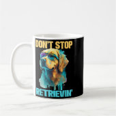 Don't Stop Retrievin - Retro Golden Retriever Dog  Kaffeetasse (Links)
