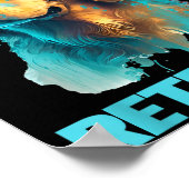 Don't Stop Retrievin - Retro Golden Retriever Dog  Poster (Ecke)