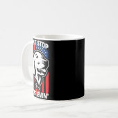 Don't Stop Retrieving Shirt American Flag Golden R Kaffeetasse (Vorderseite Links)