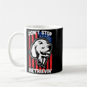 Don't Stop Retrieving Shirt American Flag Golden R Kaffeetasse (Links)