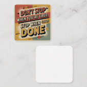 Don't Stop When You're Tired Begleitkarte (Vorne/Hinten)