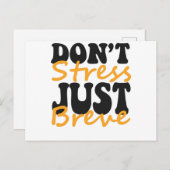 Dont Stress Just Breve Dyslexia Funny ADHD Gift Postkarte (Vorne/Hinten)
