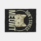 Don't Stress Meowt Fleecedecke (Vorderseite (Horizontal))