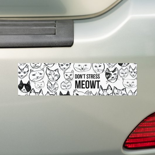 DONT STRESS MEOWT Funny Cats Autoaufkleber (Auf Auto)