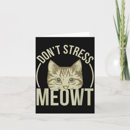 Don't Stress Meowt Karte (Vorderseite)