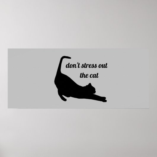 Don't Stress Out The Cat Funny Poster (Vorne)