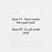Dont Sweat The Small Stuff  Fleecedecke (Vorderseite)