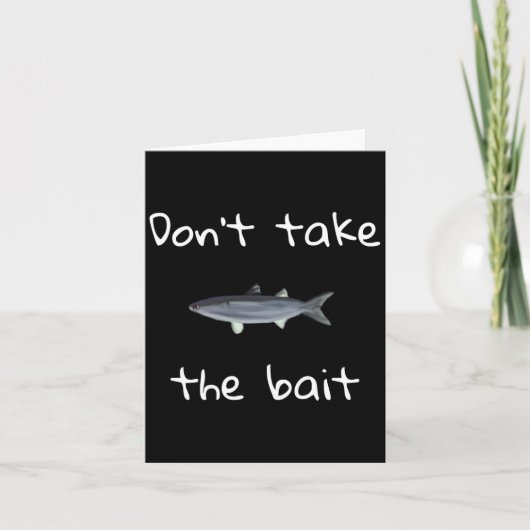 Dont Take The Bait Mullet Fish Artwork Painting Karte (Vorderseite)