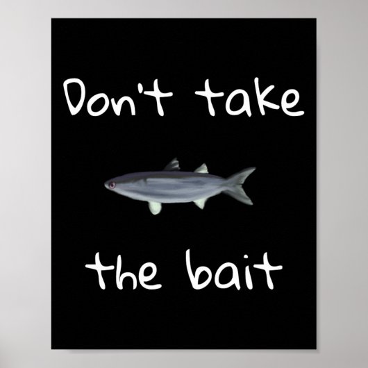 Dont Take The Bait Mullet Fish Artwork Painting  Poster (Vorne)